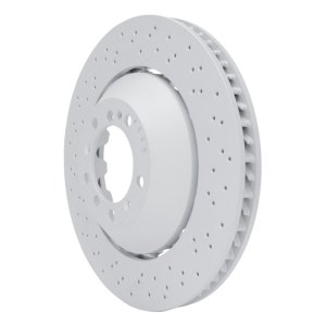 Porsche Cayman Brake Rotor (1) - Left Front - R1 Concepts - Drilled Carbon Alloy GeoMET - `16-`23